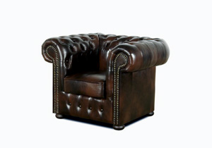 Chesterfield Klassik braun sessel, faueutil