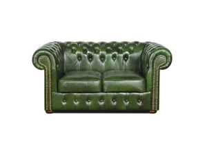 Chesterfield Klassik leder grün zweier sofa