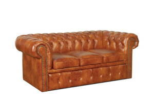 Chesterfields Klassik Braun Sofa Garnitur