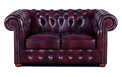 Chesterfield Klassik 2-sits ledersofa