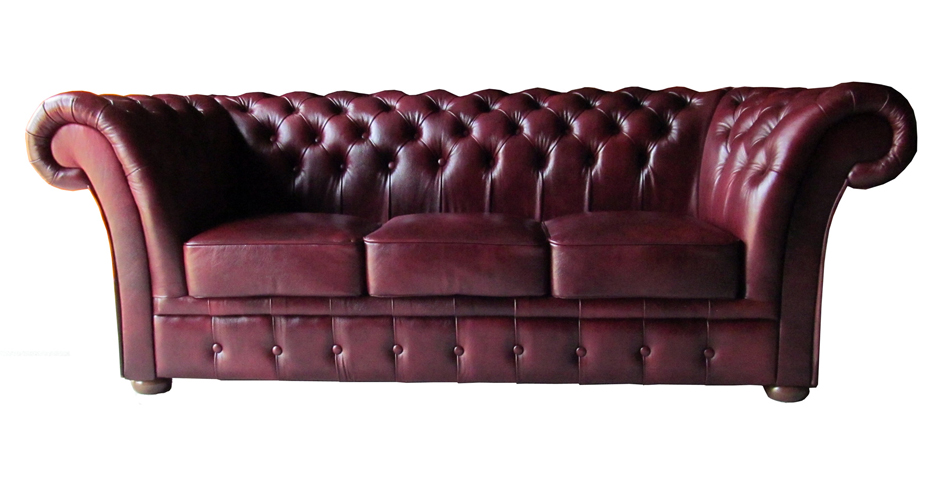 Chesterfield Windchester 3 sitzer Ledersofa Antikrot (A7)