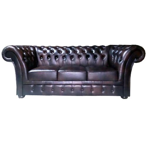 Chesterfield Windchester 3 sitzer Ledersofa Antikbraun (A5)