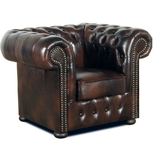 Chesterfield Klassik Sessel Antikbraun (A5)