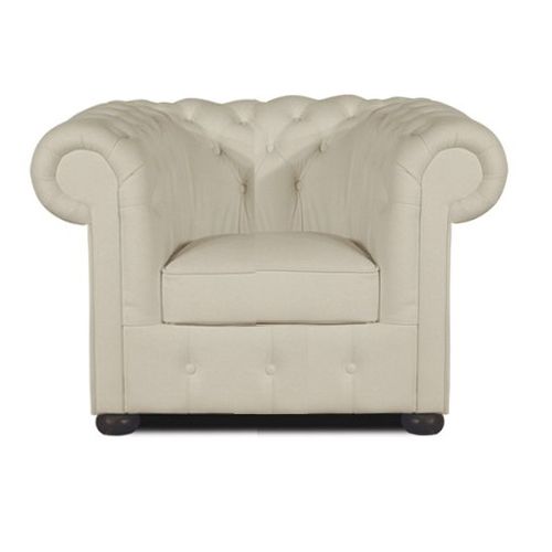 Chesterfield Klassik Sessel White (K2)