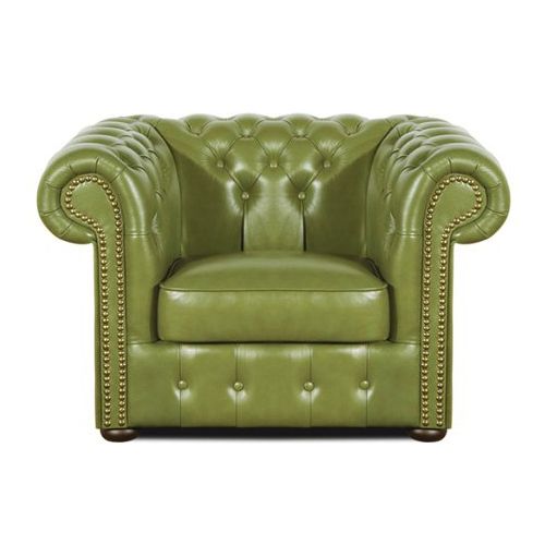 Chesterfield Klassik Sessel Olivegrun (K57)