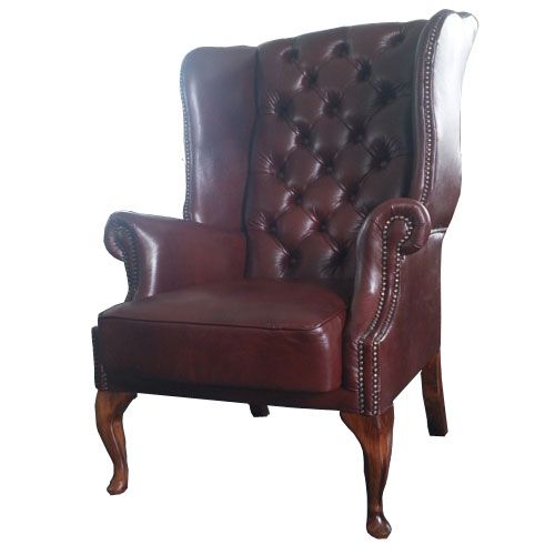 Chesterfield St. James Ohrensessel Antikcognac (A4)