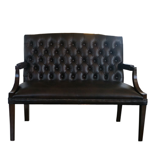 Chesterfield King 2 sitzer Ledersofa Antikbraun (A5)