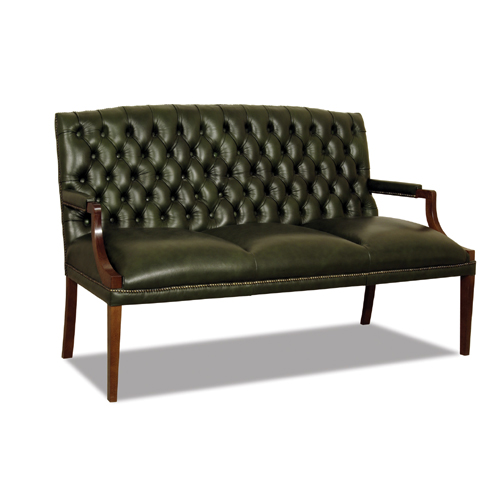 Chesterfield King 3 sitzer ledersofa Antikgrun (A8)