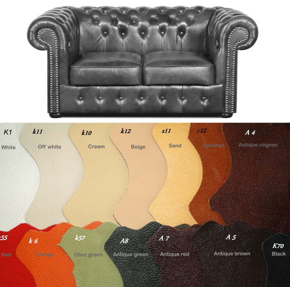 Bestellung Classic 2-Sitzer Ledersofa in anderen Farben