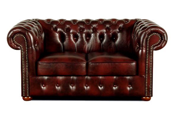 Chesterfield Classic 2-Sitzer Ledersofa Antikrot (A7)