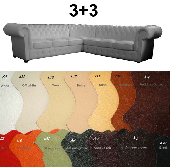 Bestellung Klassik leder Ecksofa 3+3 (280cm x 280cm) in anderen Bestellung Klassik leder Ecksofa 3+3 (280cm x 280cm) in anderen