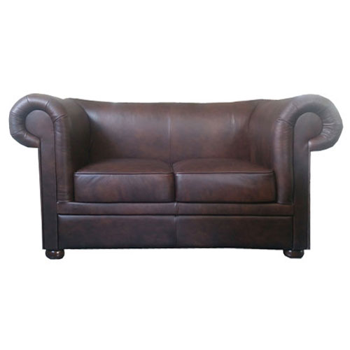 Chesterfield London 2 sitzer Ledersofa Antikbraun (A5)