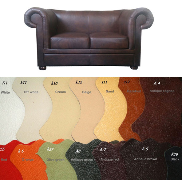 Bestellung London 2 sitzer Ledersofa in anderen Farben