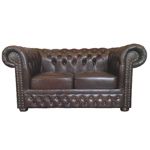 Chesterfield Lord 2 sitzer Ledersofa Antikbraun (A5)