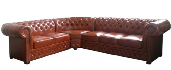 Lord 2+3 Haselnuss Chesterfield Ecksofa 235 cm x 280 cm