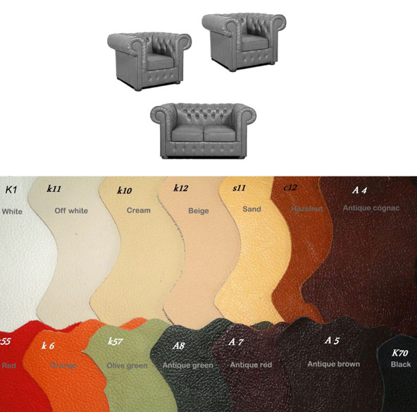 Bestellung Mark leder Sitzgarnitur 2+1+1 in anderen Farben