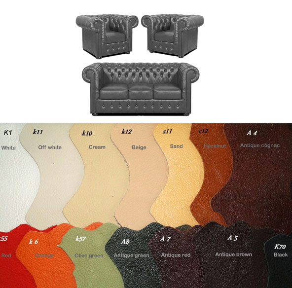 Bestellung Mark leder Sitzgarnitur 3+1+1 in anderen Farben