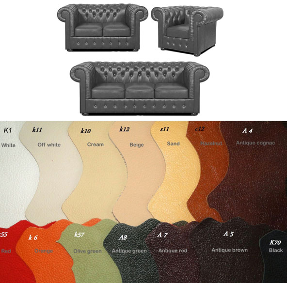Bestellung Mark leder Sitzgarnitur 3+2+1 in anderen Farben
