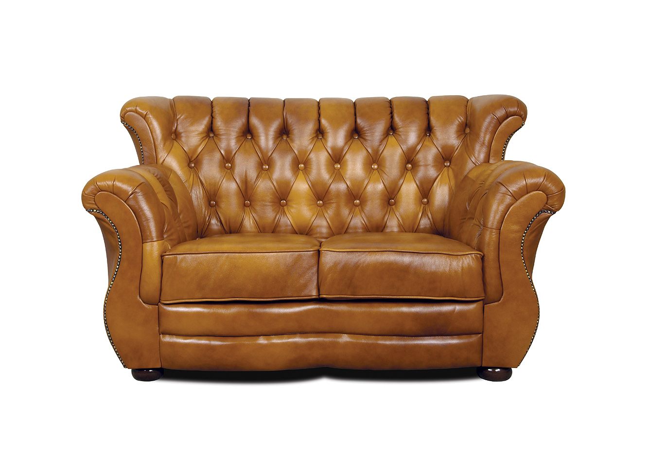 Chesterfield Monk 2 sitzer Ledersofa Hazelnut (S12) Chesterfield Monk 2 sitzer Ledersofa Hazelnut (S12)