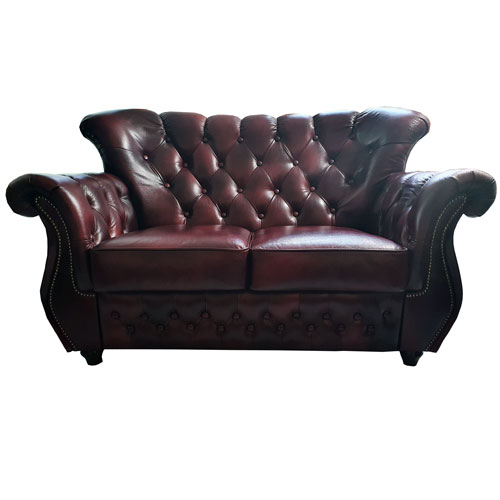 Chesterfield Monk 2 sitzer Ledersofa Antikrot (A7)