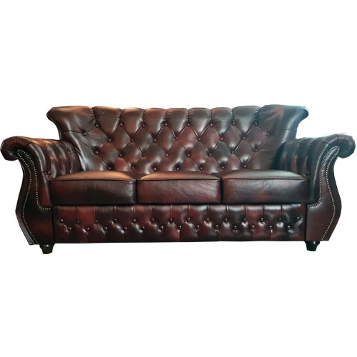 Chesterfield Monk 3 sitzer Ledersofa Antikrot (A7)