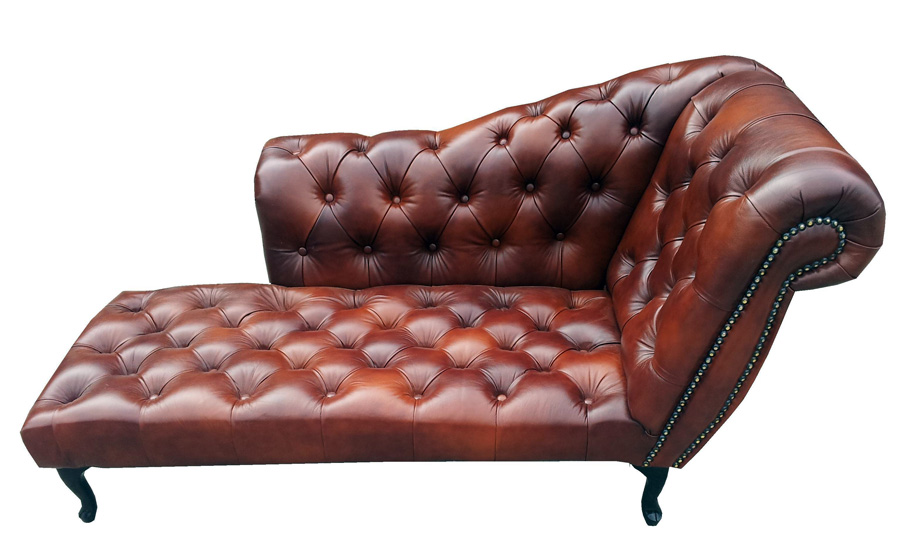 Chesterfield Pompadour Recamiere Cognac