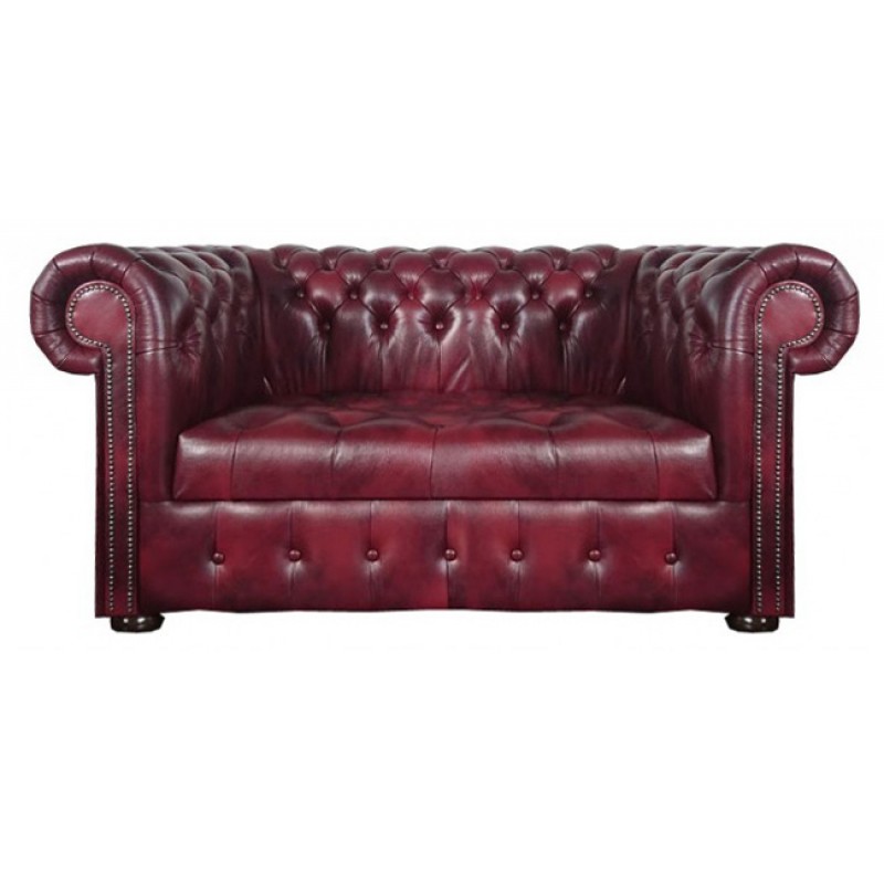 Chesterfield Williams 2-Sitzer Ledersofa Antikrot (A7)