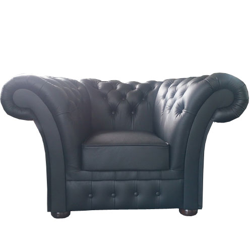 Chesterfield Windchester Fauteuil Schwarz (k70)