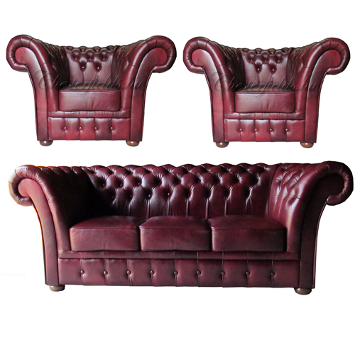 Chesterfield Windchester leder Sitzgarnitur 3+1+1 Antikrot (A7)