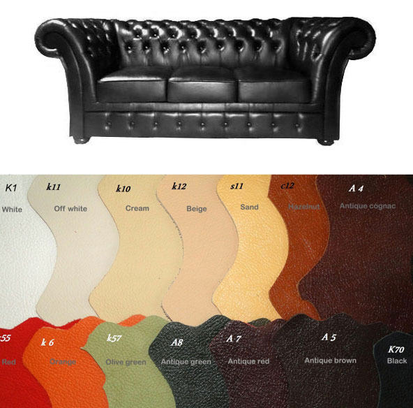 Bestellung Windchester 3 sitzer Ledersofa in anderen Farben