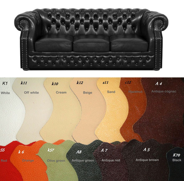 Bestellung Windsor 3 sitzer Ledersofa in anderen Farben