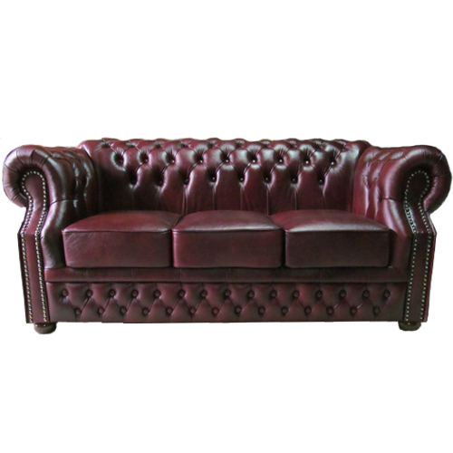 Chesterfield Windsor 3 sitzer Ledersofa Antikrot (A7)