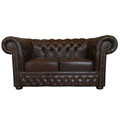 Chesterfield 2er Ledersofa, Sofa