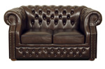 Chesterfield Windsor 2-er Ledersofa, Sofa