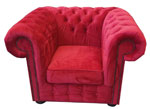 Chesterfield samt fauteuil